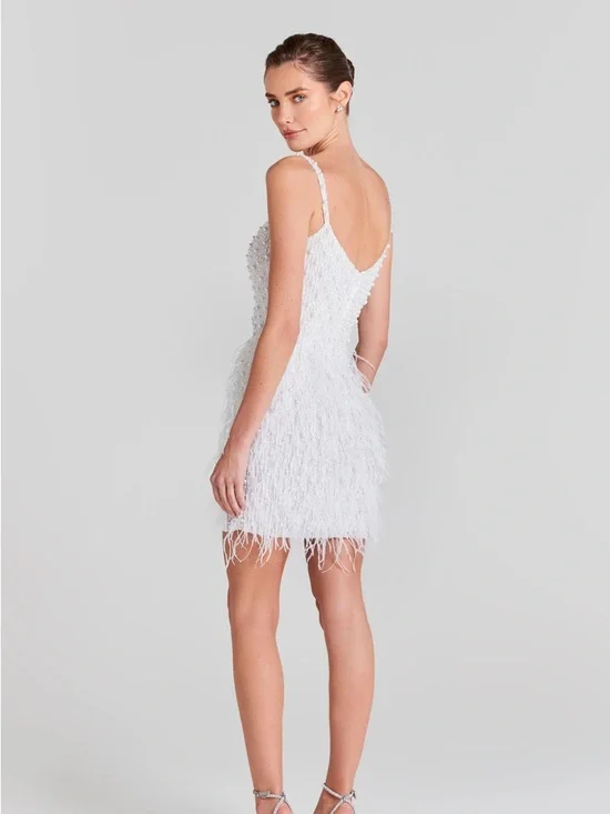 Nadine Merabi Carrie White Mini Dress - Picture 3 of 9